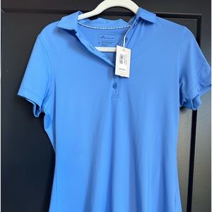 Peter Millar Golf Shirt, Blue, Size Small, New with Tags